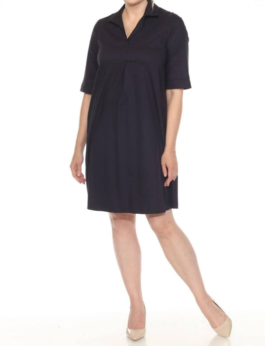 Joseph Ribkoff - Pleated Half Sleeve A-line Dress
