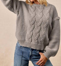 Bibi - Braided Knit Sweater