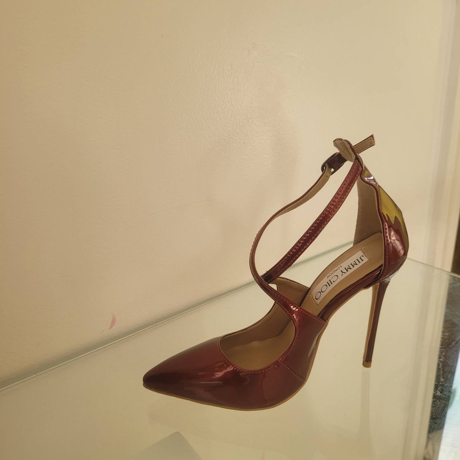 JIMMY CHOO Women's Pointed Toe Office High Heels in red - women's heels
