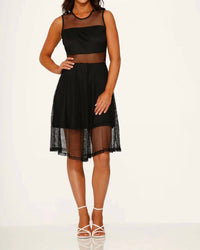 Orchid Bloom - Fishnet Sleeveless Dress