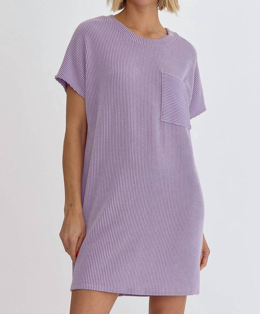 Entro - Ribbed T-Shirt Dress