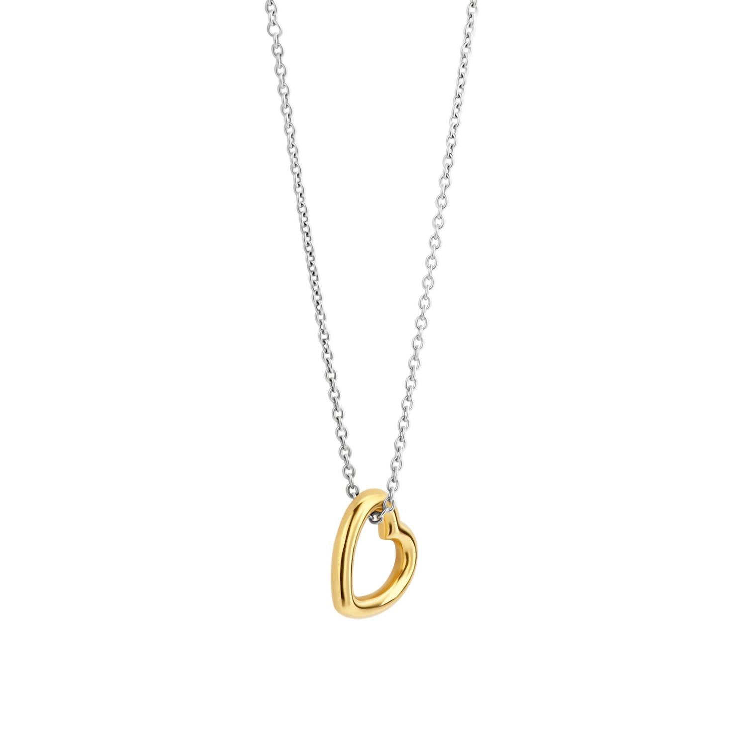 Ti Sento - Women's Gold-Plated Hanging Heart Necklace