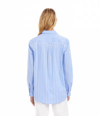 Karen Kane - Long Sleeve Stripe Button-Up Shirt