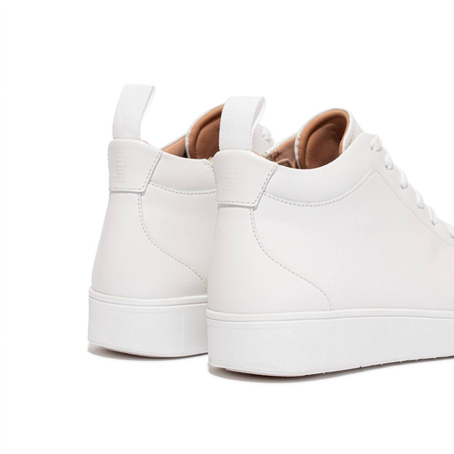 Fitflop - Women's Rally High Top Lace-up Leather Sneaker With Zipper