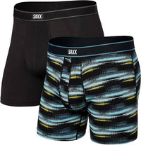 SAXX MEN'S DAYTRIPPER BOXER BRIEFS - 2 PACK in black and multi - men's item