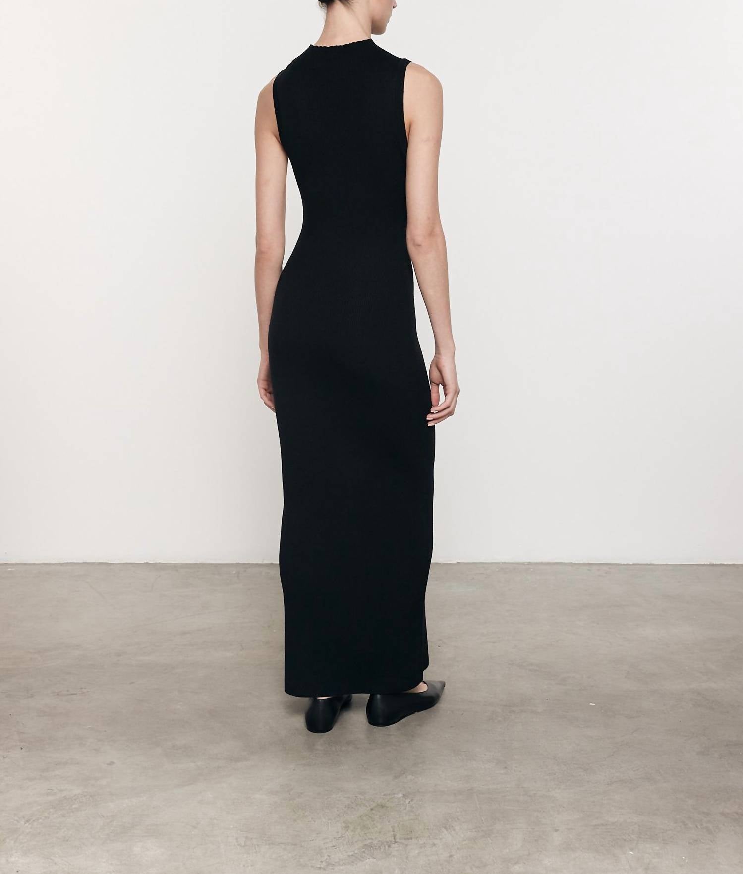 Enza Costa - SILK SWEATER RIB MOCKNECK DRESS