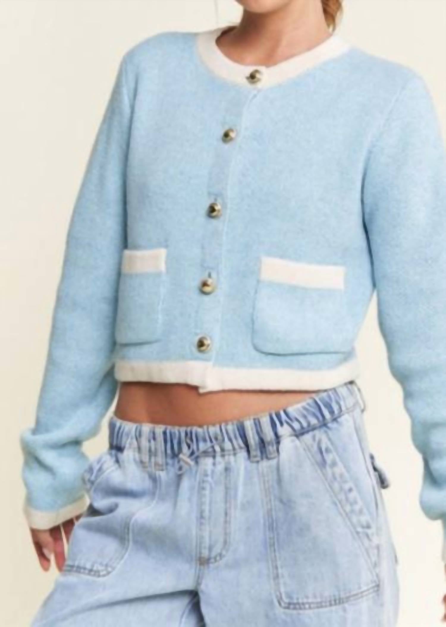 In The Beginning - Women's Pocketed Cardigan Sweater