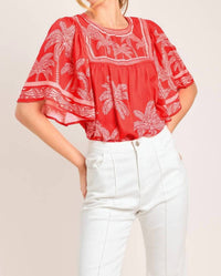 Flying Tomato - Printed Woven Top