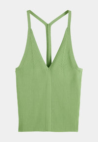 SCOTCH & SODA Rib Racer Tank in pistachio - women's t-shirt - view 4