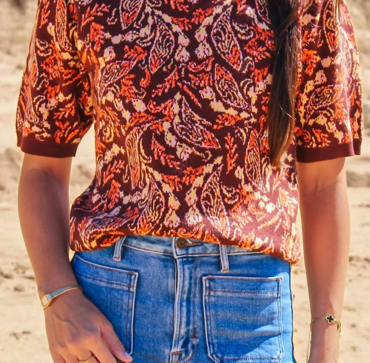 Strut & Bolt - Intarsia Paisley Sweater