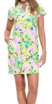 Aryeh - Sally Pleated Neckline Dress