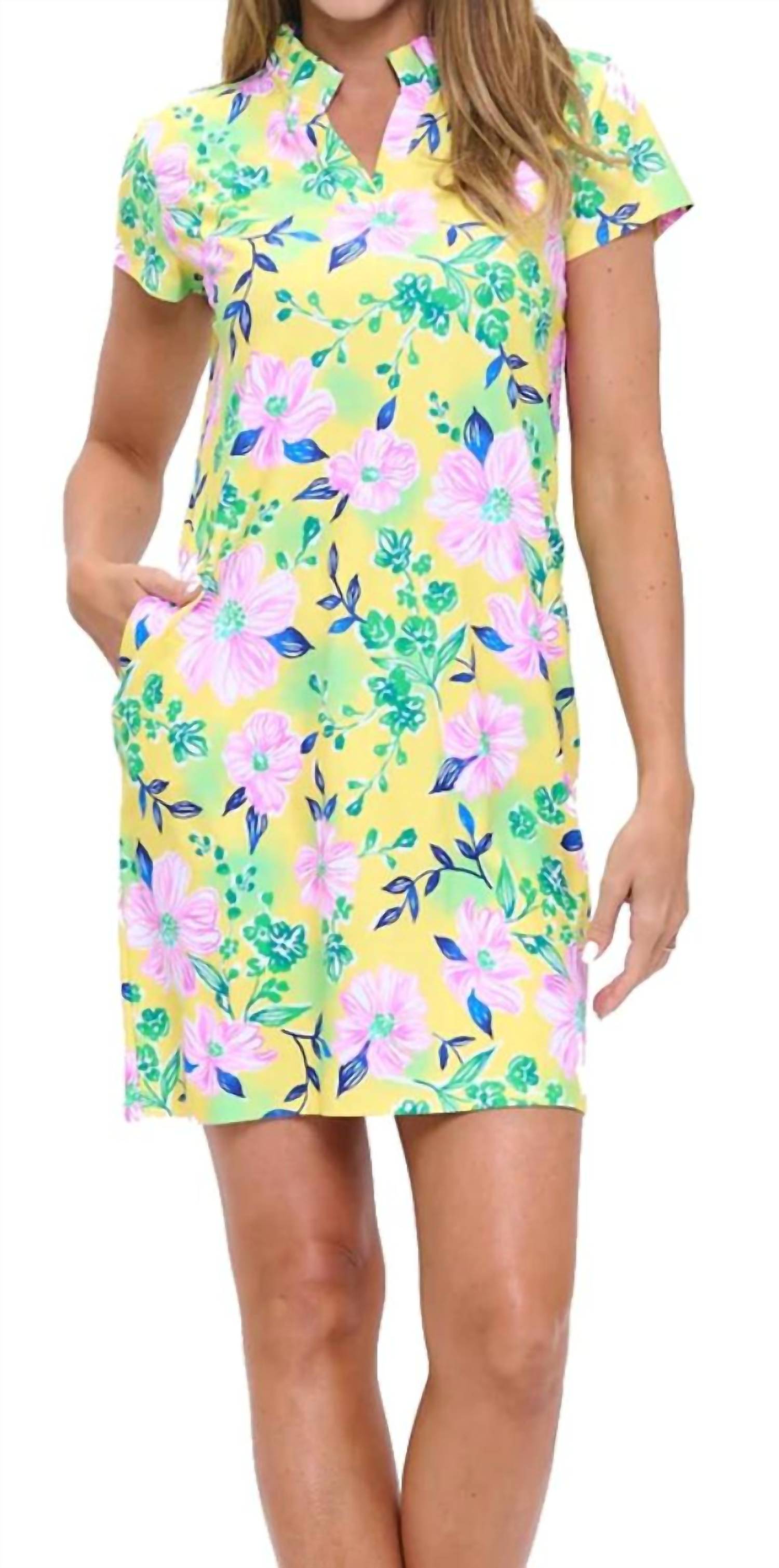 Aryeh - Sally Pleated Neckline Dress