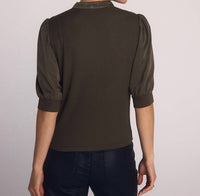Bella Dahl - Short Sleeve Placket Mixed Shirt