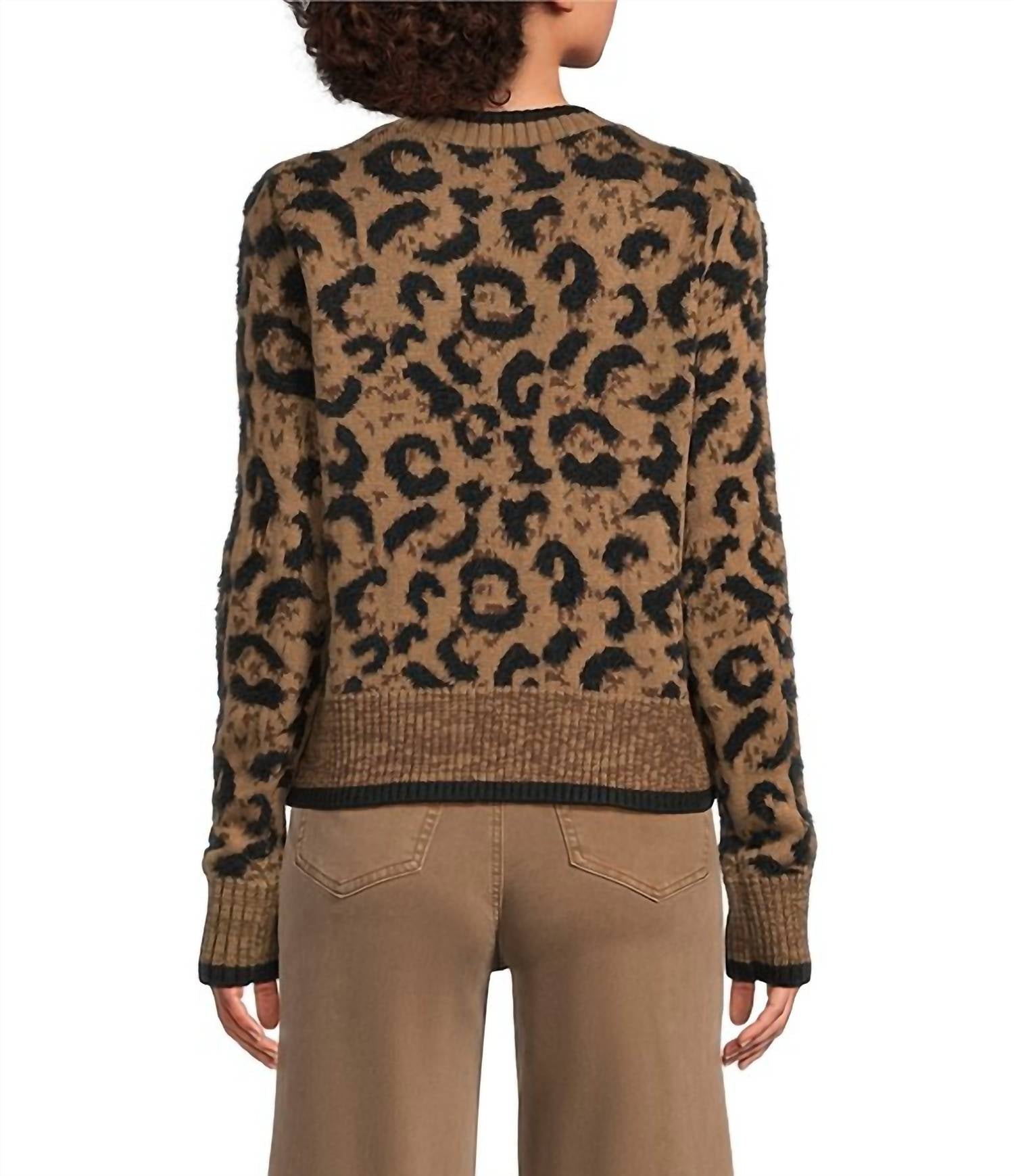Charlie B - Bow Tie Jacquard Knit Cardigan