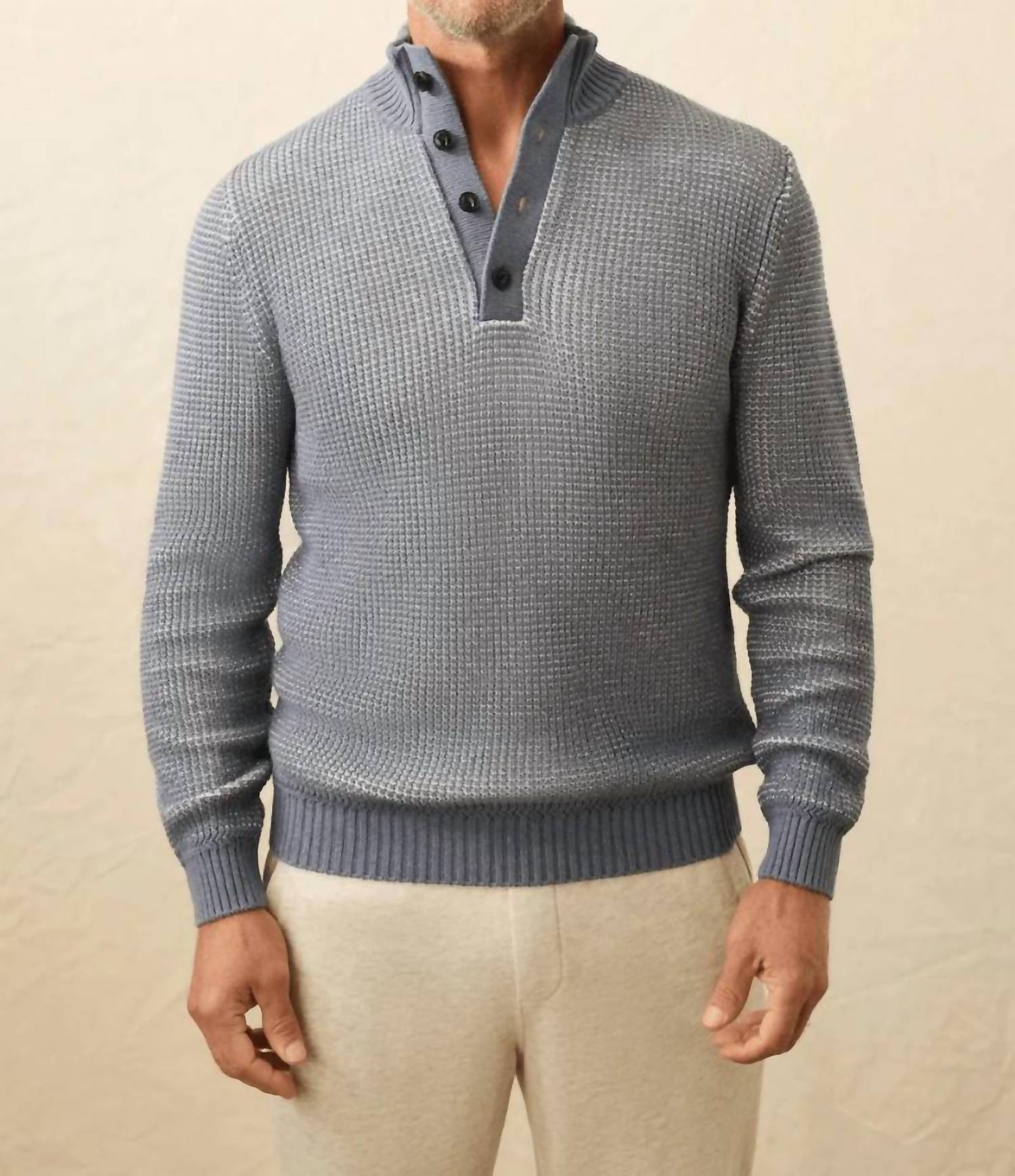 Faherty - Quarter Button Sweater
