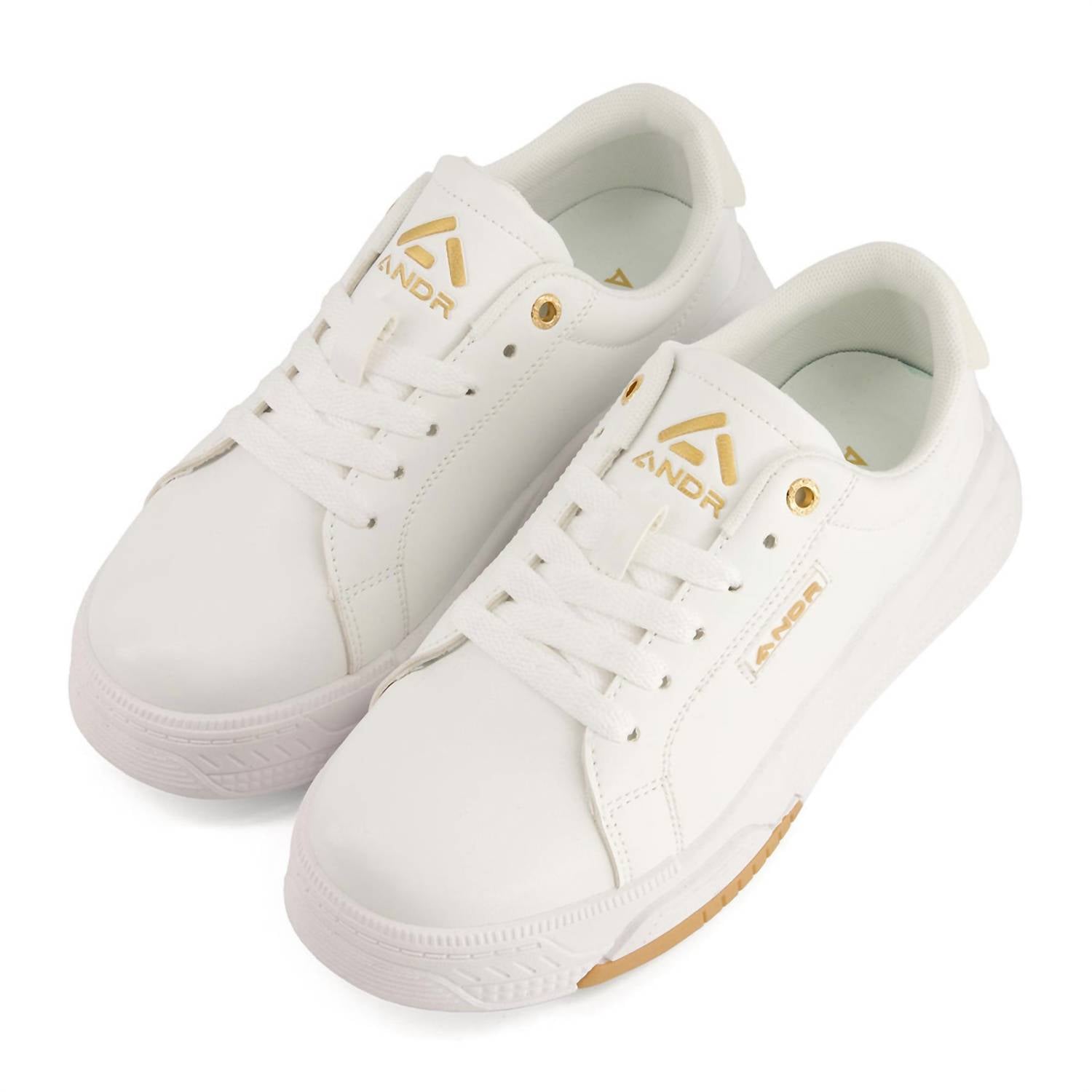 Andrea - Women's Casual Sneakers With Golden Accent