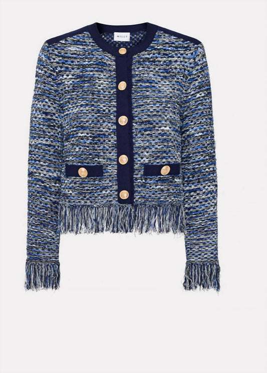 Milly - Kaia Textured Knit Cardigan Jacket