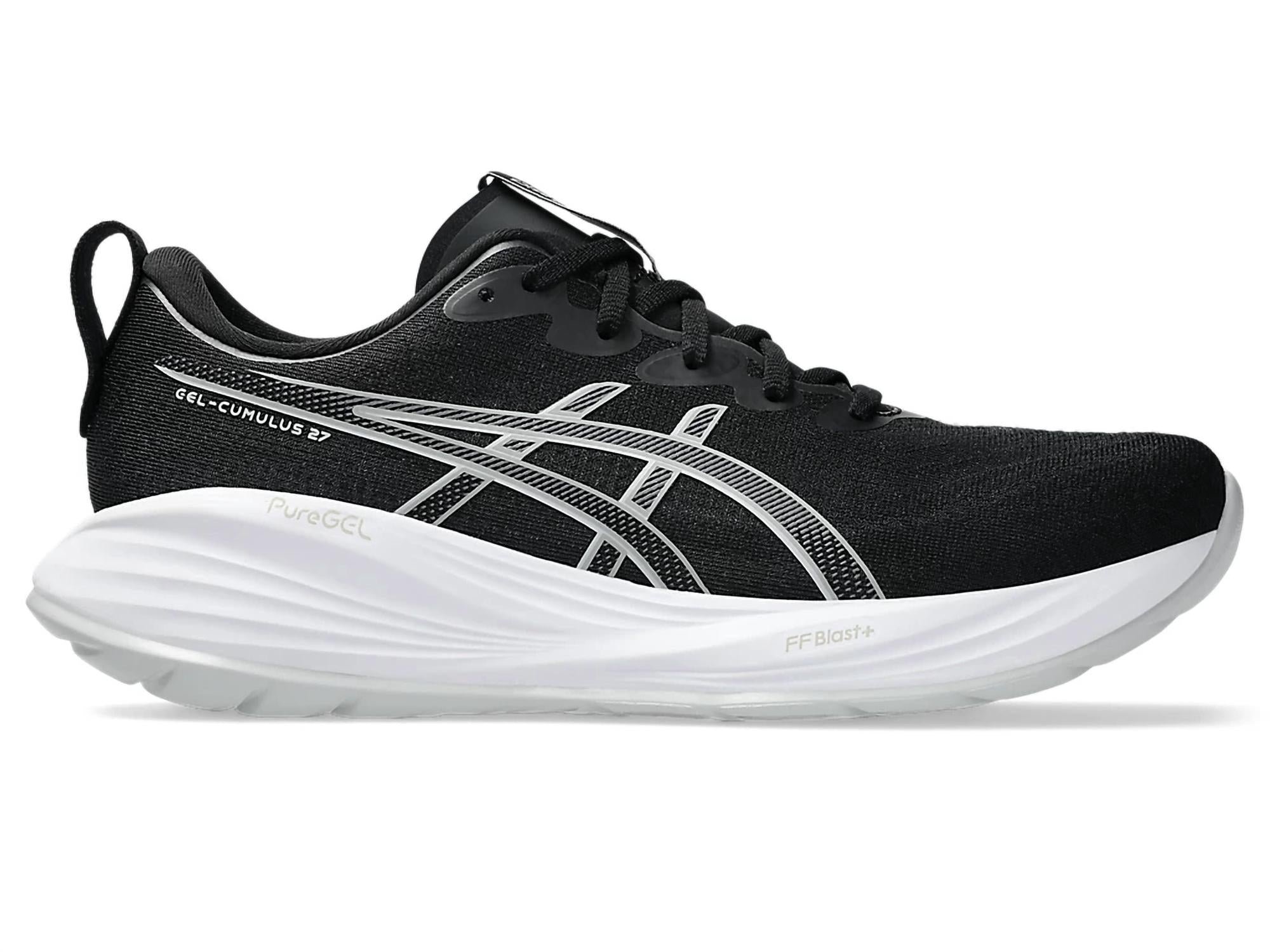 ASICS Men's Gel-cumulus 27 Running Shoes - Wide in black concrete - men's shoe - detail view