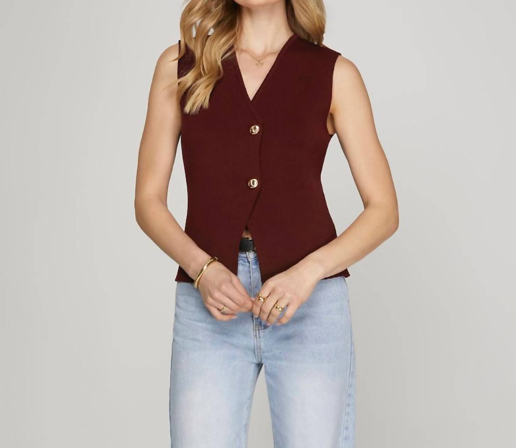 She + Sky - Abbie Sweater Vest