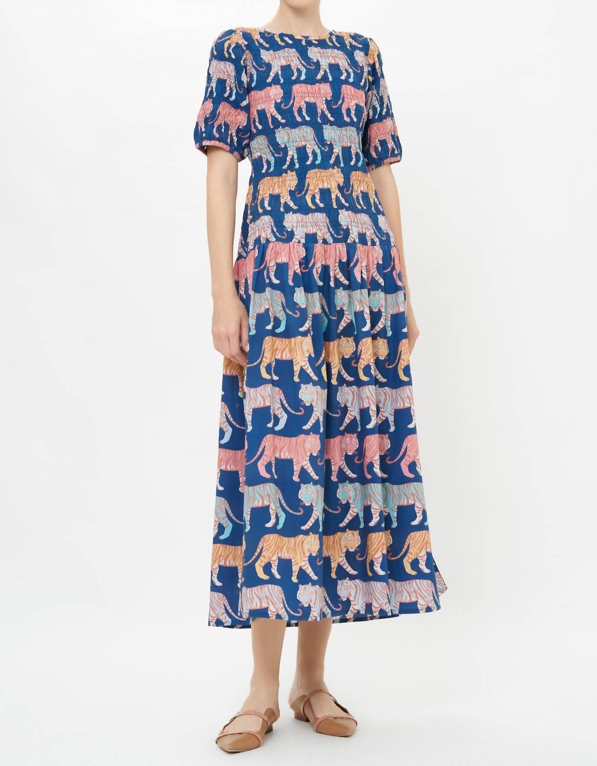 Oliphant - Women's Smocked Drop Waist Maxi Dress