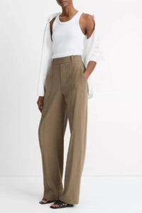 Vince - High Rise Pull On Linen Pant