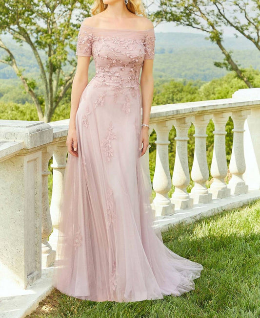 Mgny - Off The Shoulder Embroidered Dress