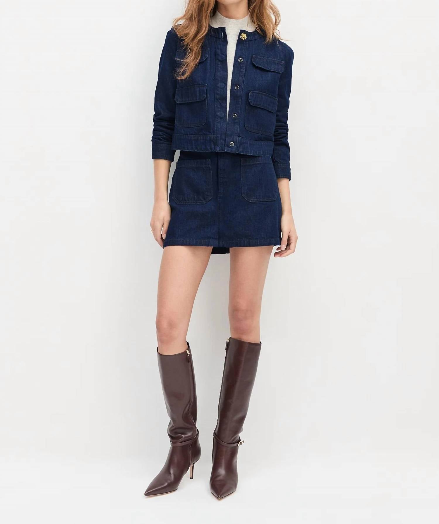 Favorite Daughter The Denim Emily Jacket in stout - women's jacket