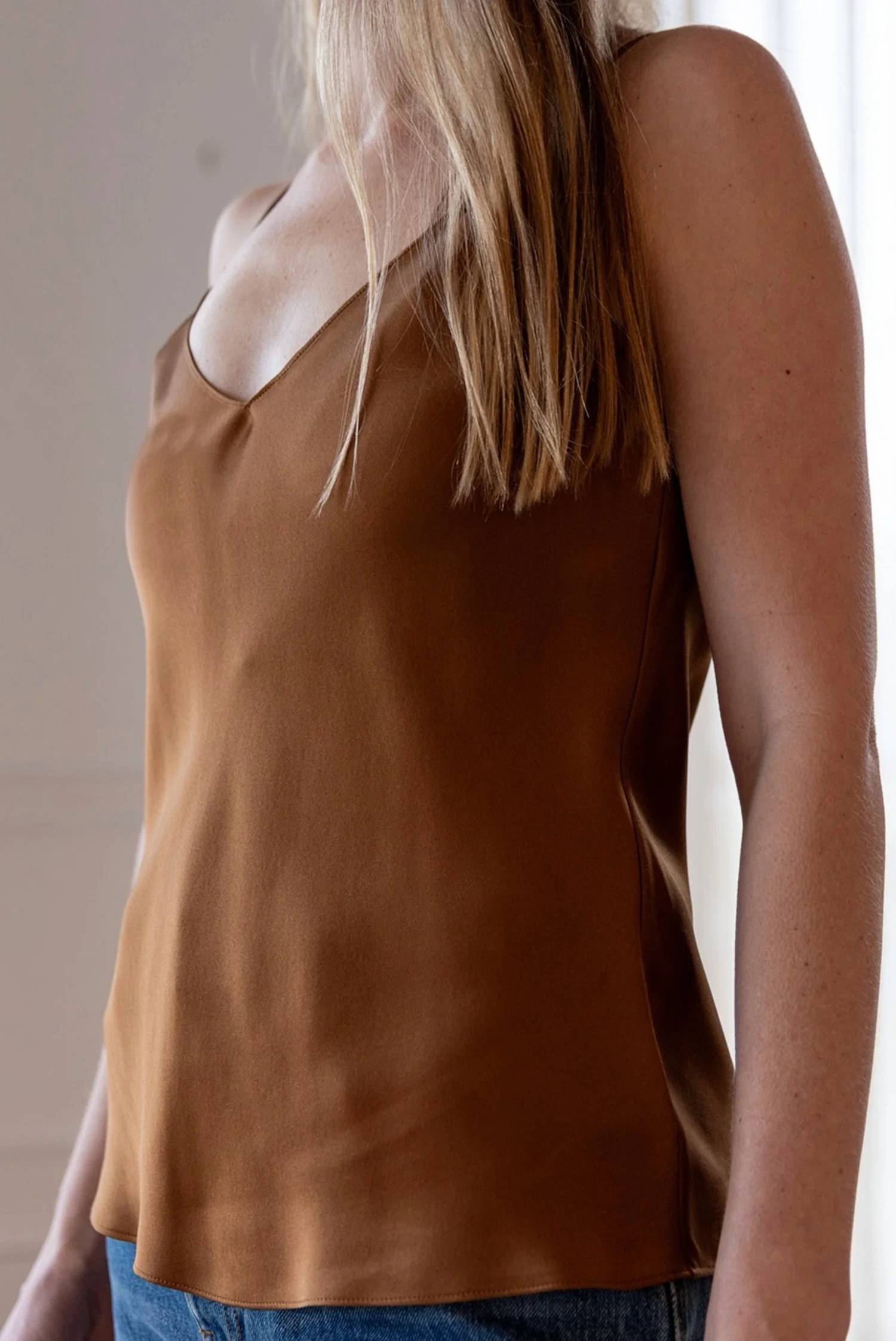 Sablyn - Gloria V Neck Bias Cut Cami
