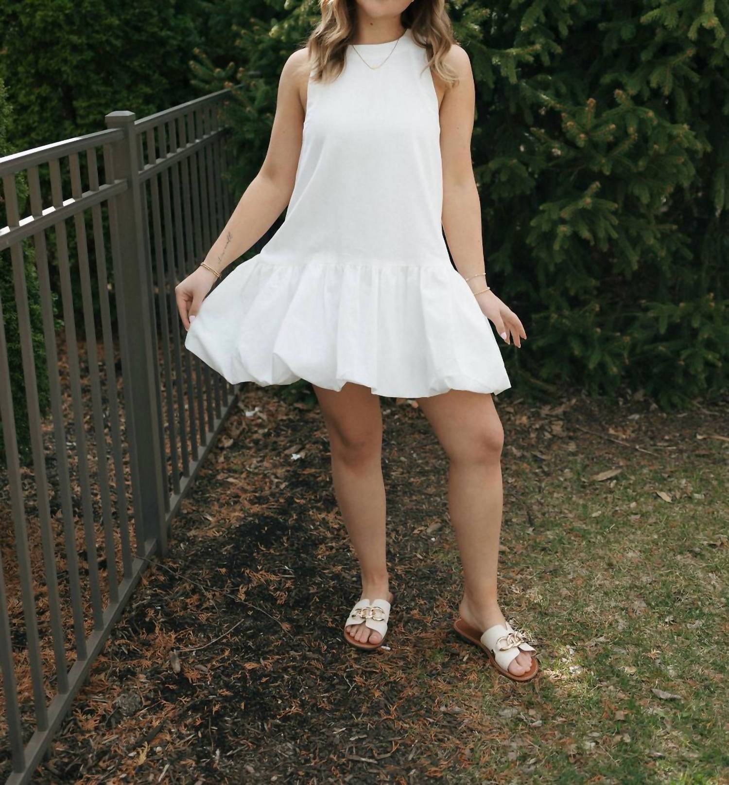 Mable - Mini Bubble Hem Dress