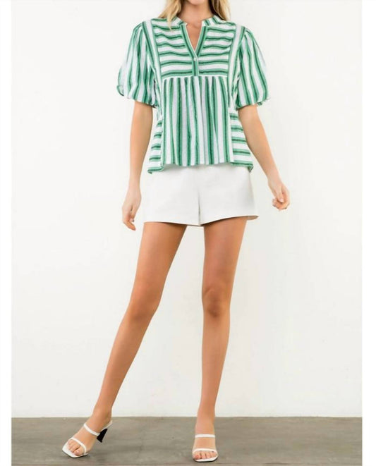 Thml - Stripes Puff Sleeves Blouse