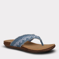 Mykos Women's Jovie Thong Sandal in denim blue - women's sandal - detail view