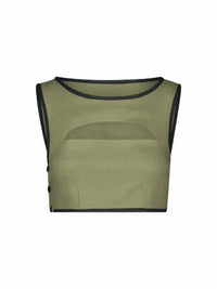 Matthew Bruch - Bound Cutout Crop Top