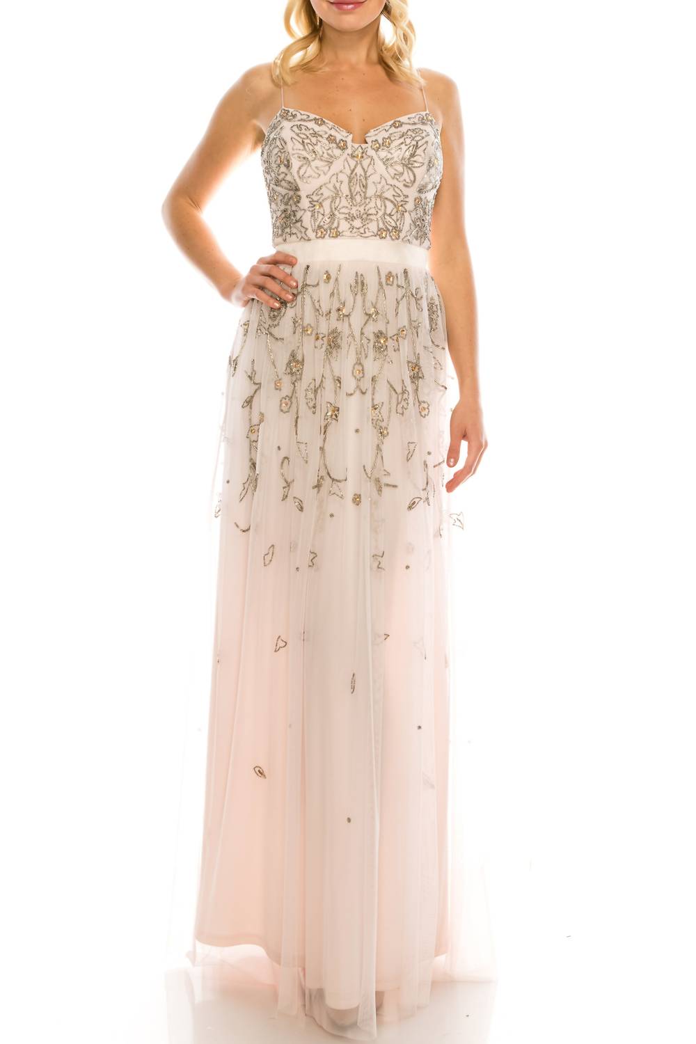 Aidan Mattox - Sleeveless Embellished Evening Dress