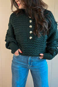 Frnch - Heather Lane Half Button Up Sweater