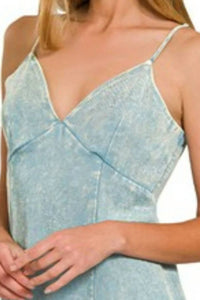Zenana - Tencel Mineral Washed Maxi Dress