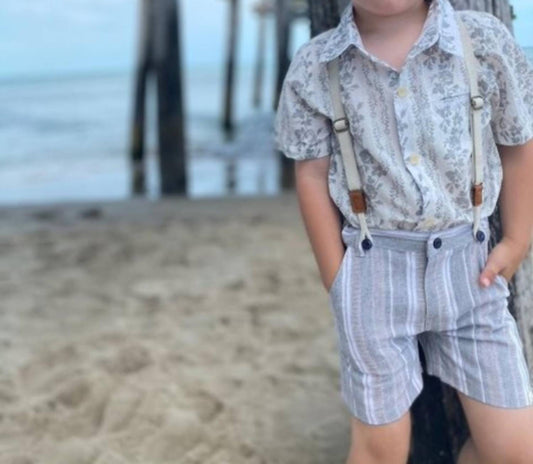 Me & Henry - Boy's Captain Short with Suspenders