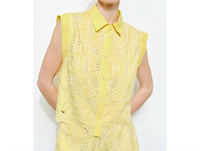 Ina Fashion - Romantic Floral Lace Cap Sleeve Top