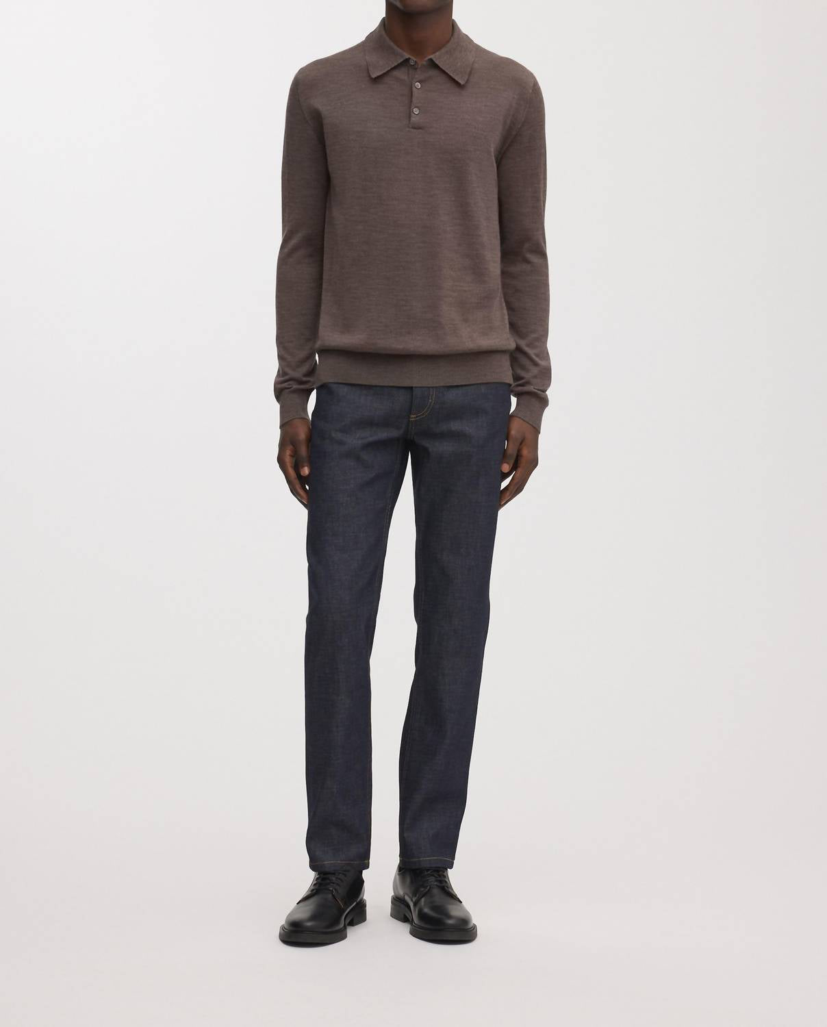 Asket - The Merino Wool Long Sleeve Polo Shirt