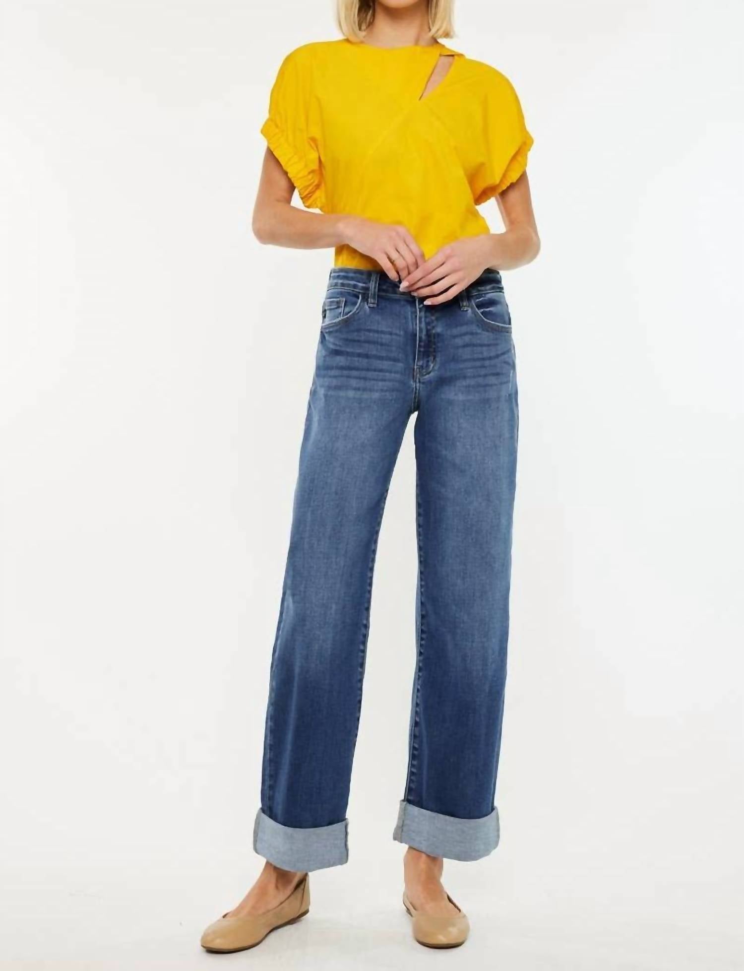 Kancan - Ivanna High Rise Wide Leg Jeans
