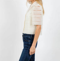 Frame - Lattice Crochet Blouse