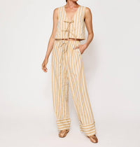 line and dot Kamari Tie Detailed Top in ecru taupe - women's shirt - view 4