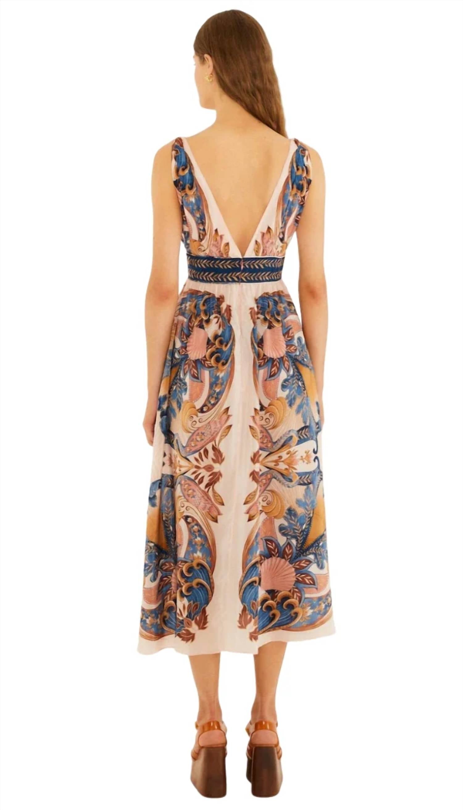 Farm Rio - Garden Scarf Midi Dress