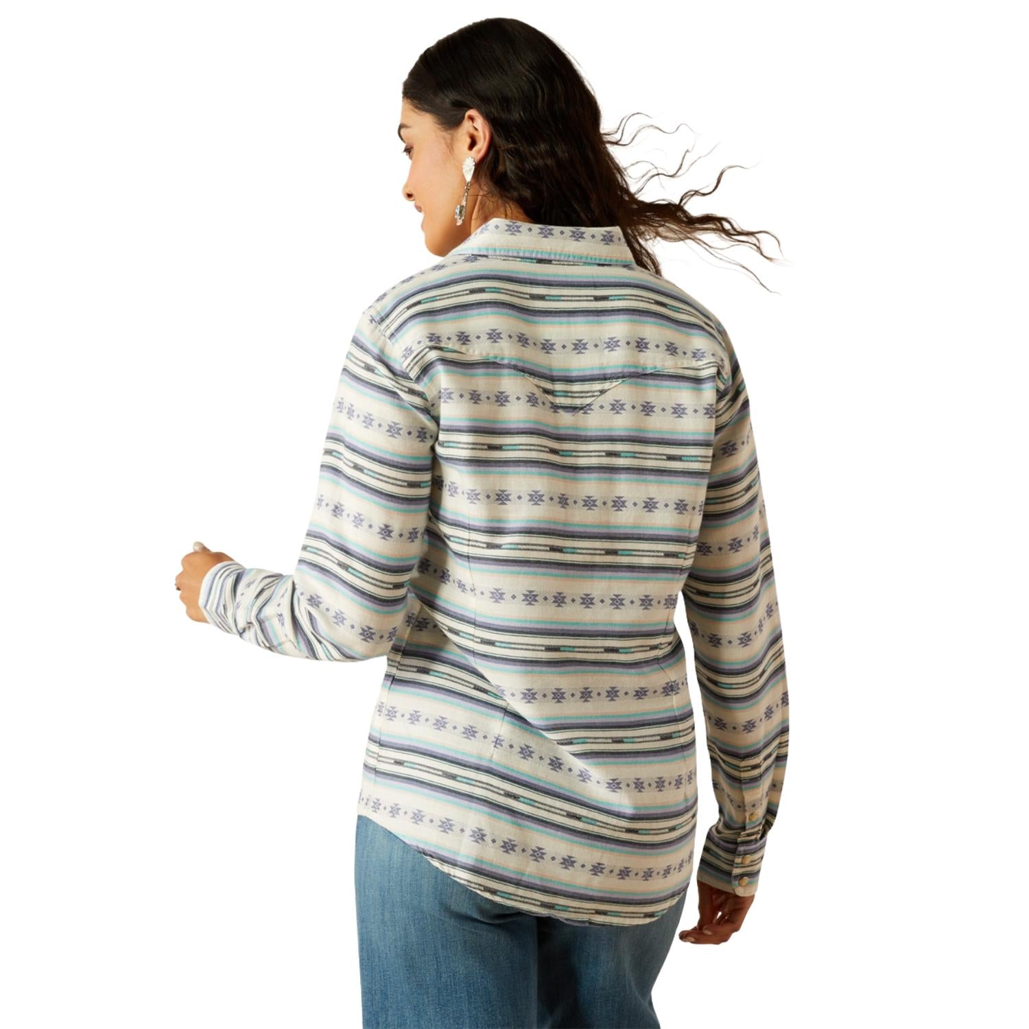 Ariat - Seaside Geo Storm Serape Snap Shirt