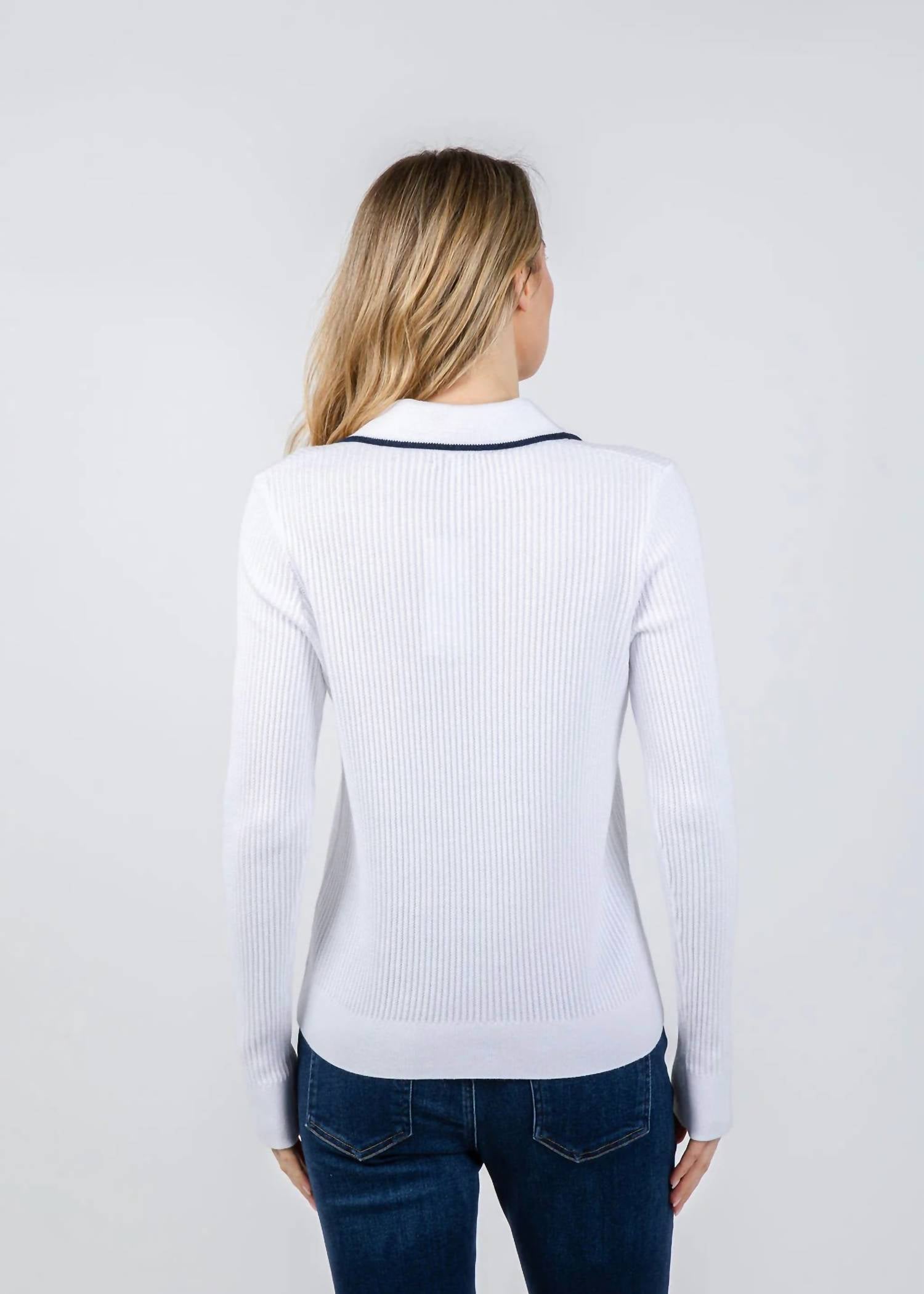 Kinross - Tipped Rib Polo Top