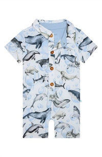 Posh Peanut - Boy's Sharkly Romper