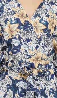 America & Beyond - Wild Flowers Kimono