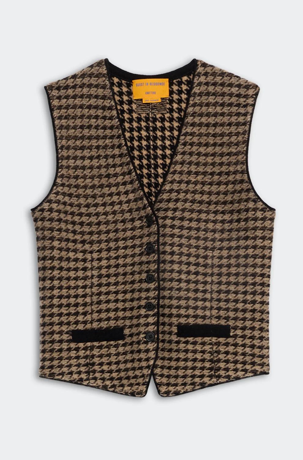 Guest In Residence - Houndstooth Tailored Vest