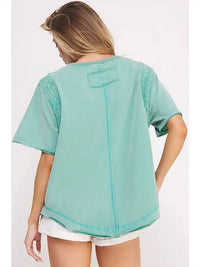 Jade By Jane - Race Panel Short Sleeve Top