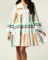 Devotion Twins - Ella V Neck A-line Short Dress