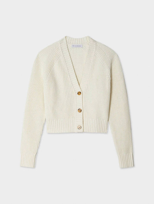 White + Warren - Cotton Linen Button Cardigan